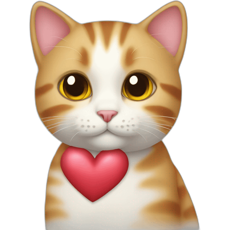 cute cat with heart emoji