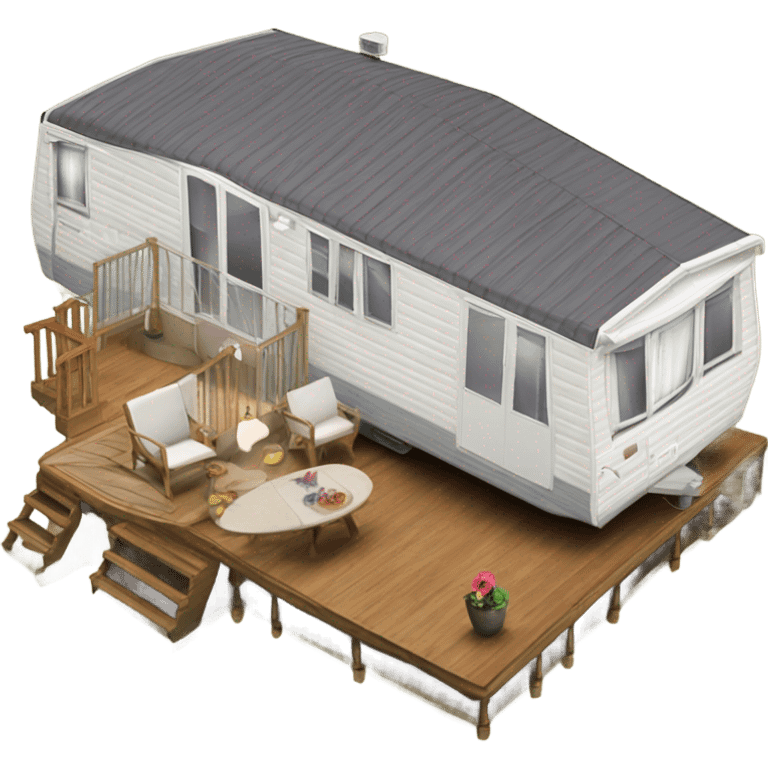 Static Caravan with Decking emoji