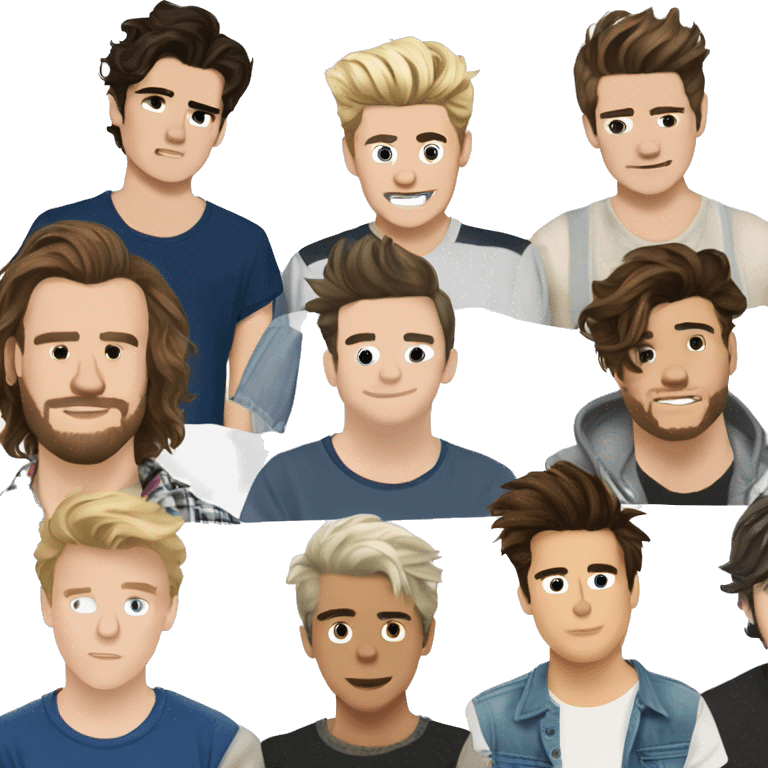 liam payne, harry styles, niall horan, louis tomlinson, zayn malik emoji