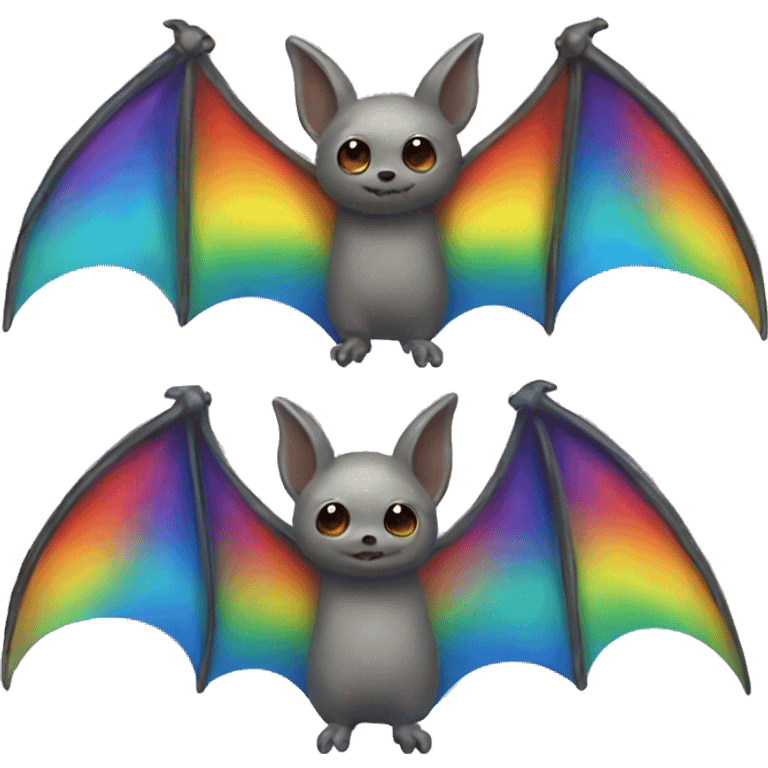 Rainbow bats emoji