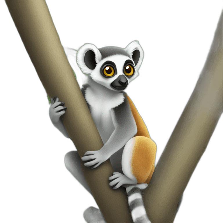 lemur on tree emoji