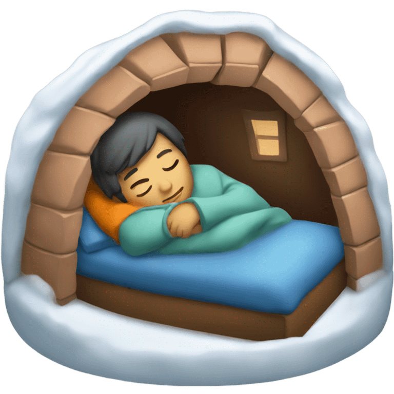 Sleeping in igloo  emoji