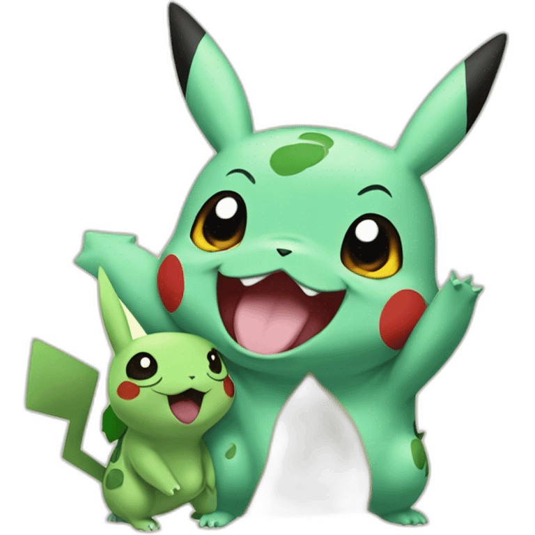 Pikachu and bulbasaur emoji