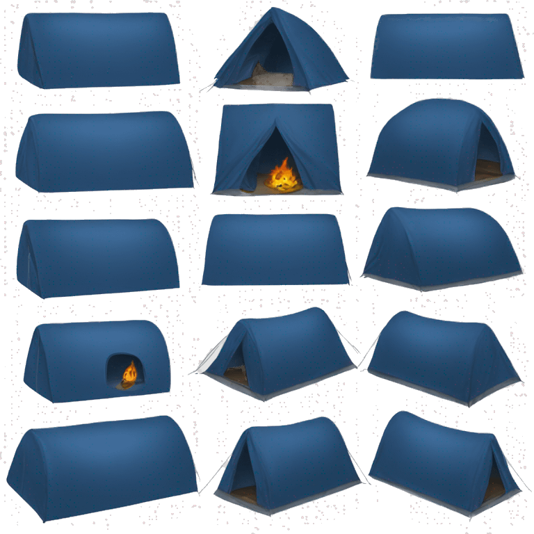 Dark Blue tent camping emoji