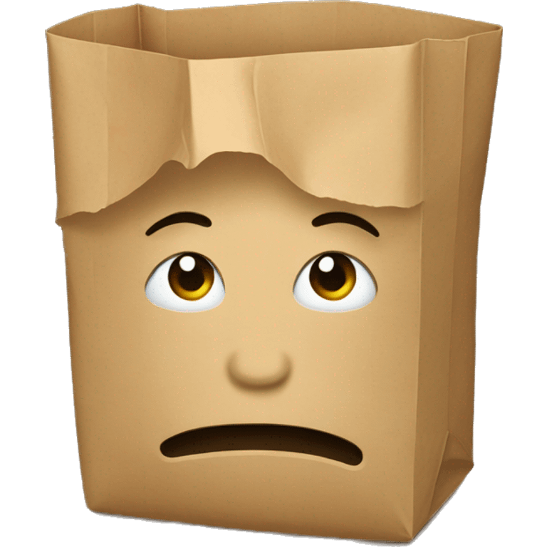 Head covered with paper bag emoji