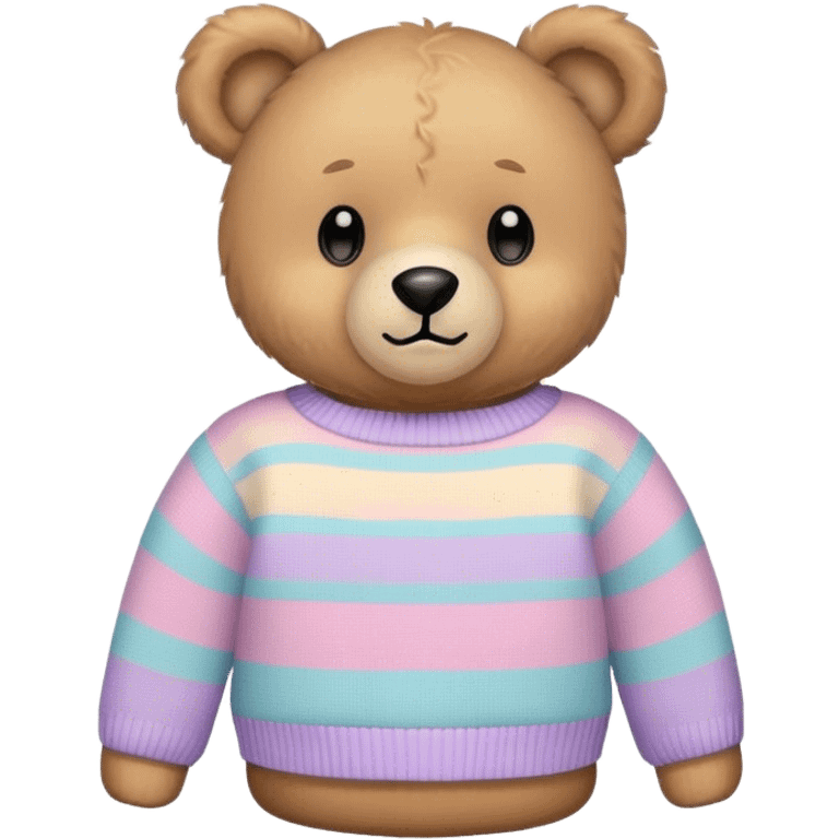 
teddy bear in a pastel sweater emoji