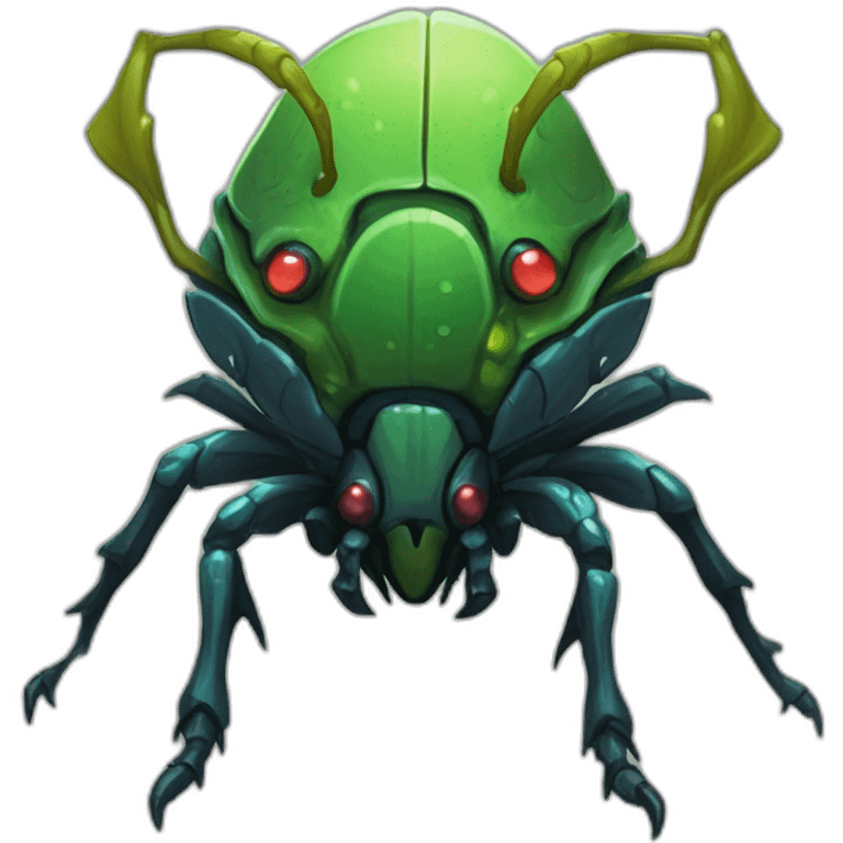 alien beetle monster scifi roguelike rpg style inspired by slay the spire digital art emoji