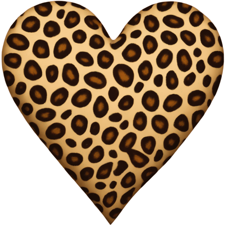 Leopard print heart emoji