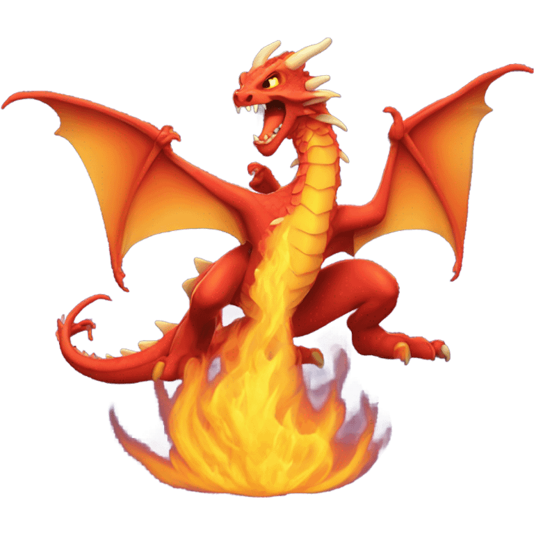 dragon with fire emoji