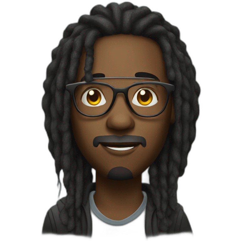 Black male film Photographer with glasses with dreadlocks emoji