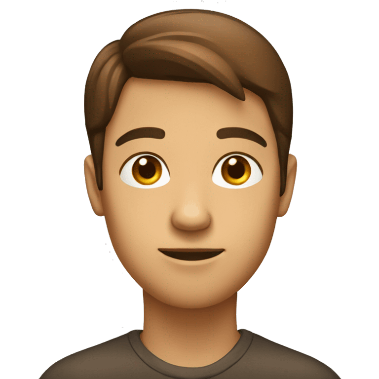 Upright sitting brown haired person emoji