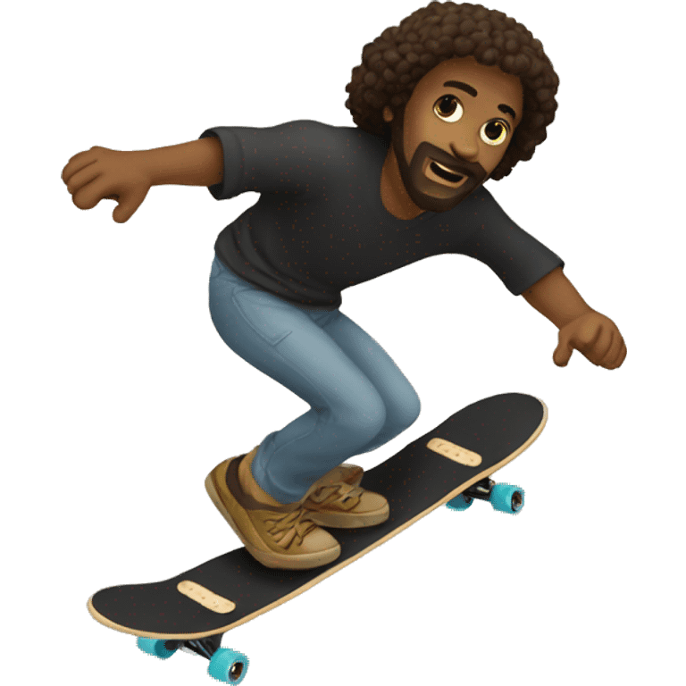 black jesus skateboarding emoji