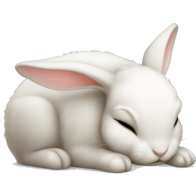 Baby rabbit sleeping emoji