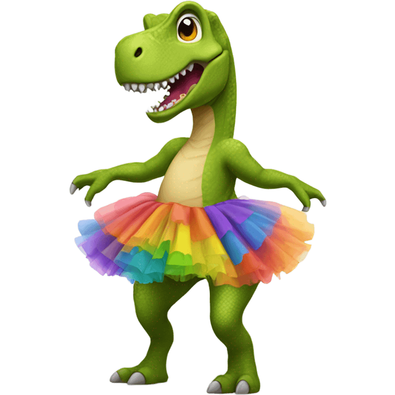 Dinosaur wearing a tutu  emoji