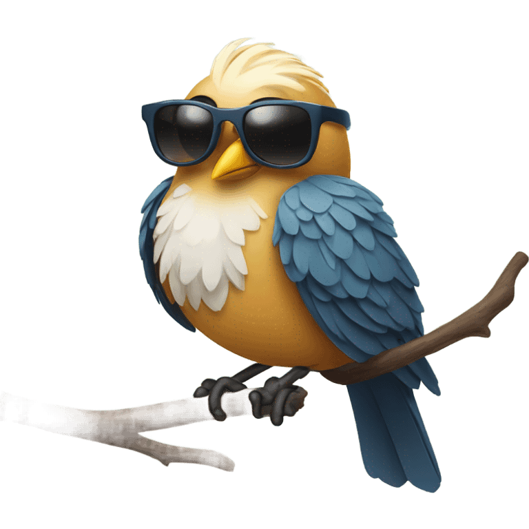 Bird with sunglasses emoji