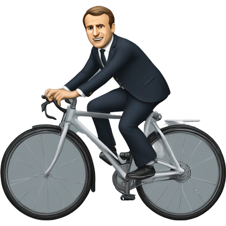 Macron sur vélo  emoji