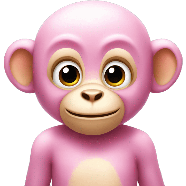 Cute pink monkey emoji