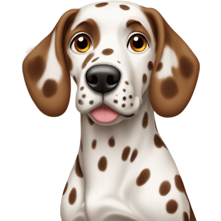 Brown Dalmatian with all brown ears emoji