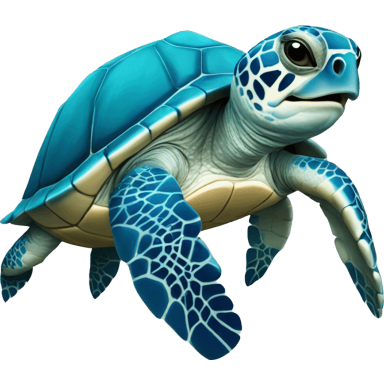 Blue sea turtle emoji