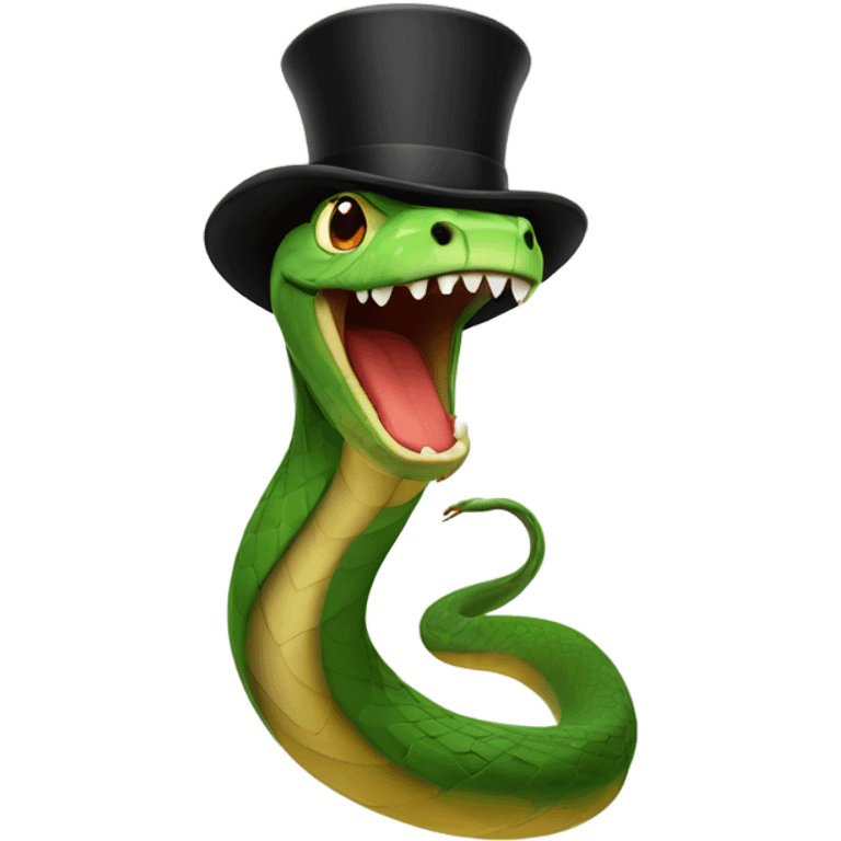 Snake with top hat emoji