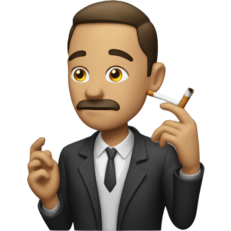 a guy smoking emoji