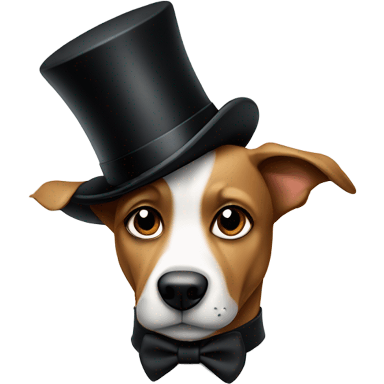 Dog with a top hat emoji