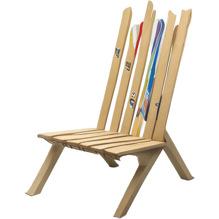 Seat made of hockey sticks  emoji