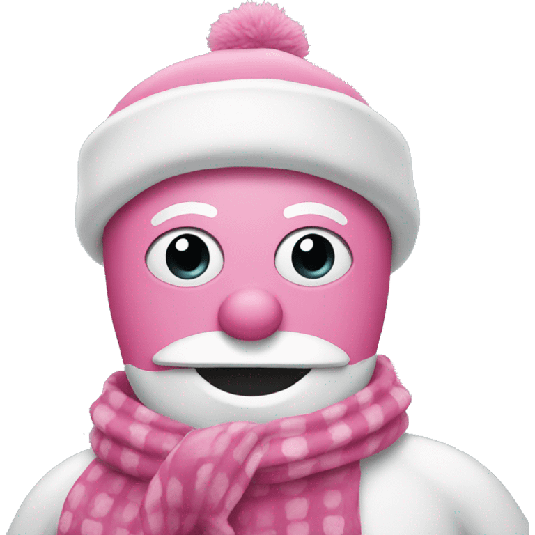 pink snowman  emoji