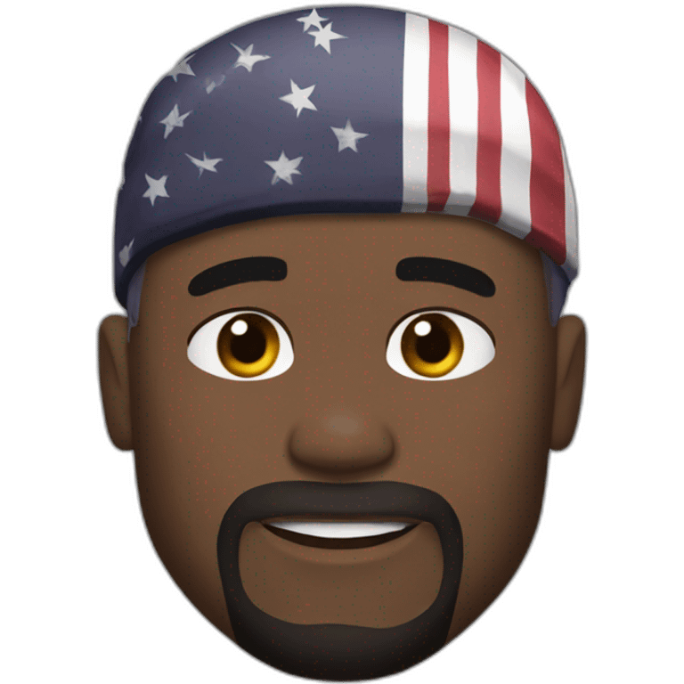 Terry crews with long straight black hair and flag headband emoji