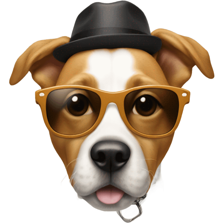 Dog with sunglasses emoji