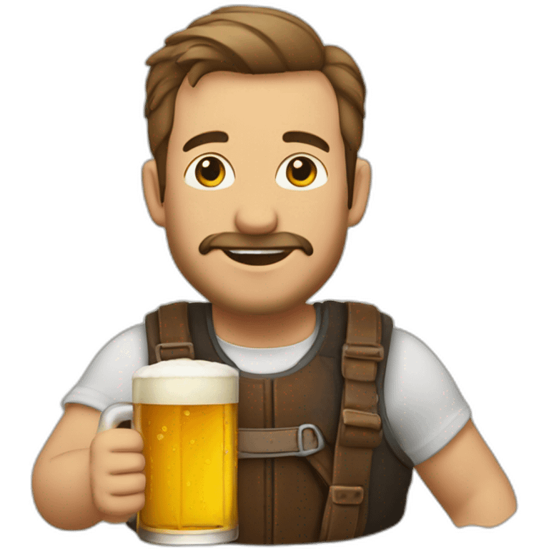 marcon qui boit une biere emoji