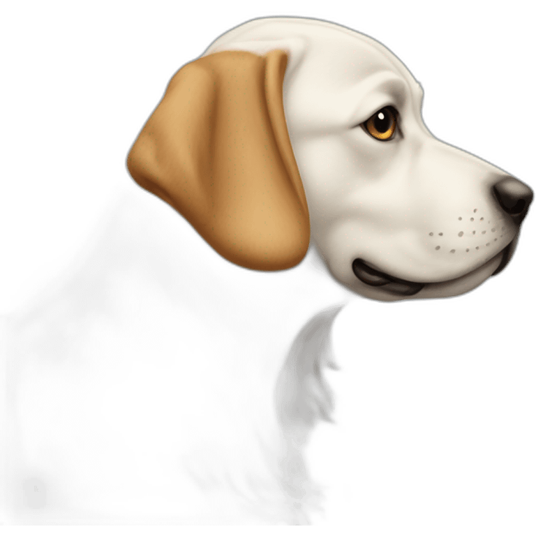 dolichocephalic dog in profile emoji