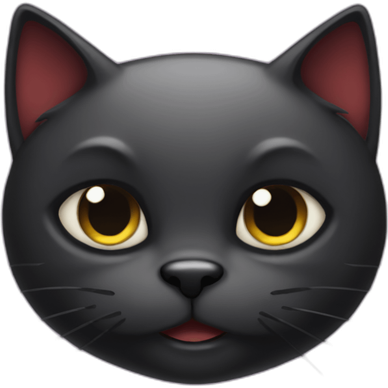 black cat with an evil plan emoji