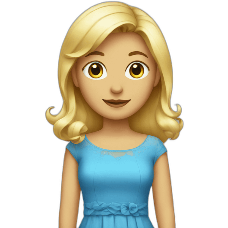 blue dress emoji