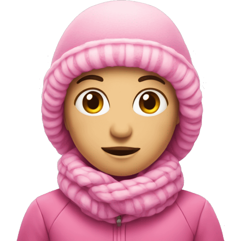 Pink winter emoji