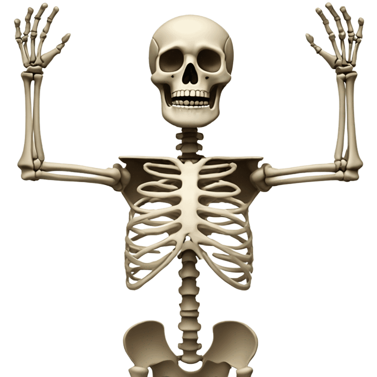 arms raised above head skeleton emoji