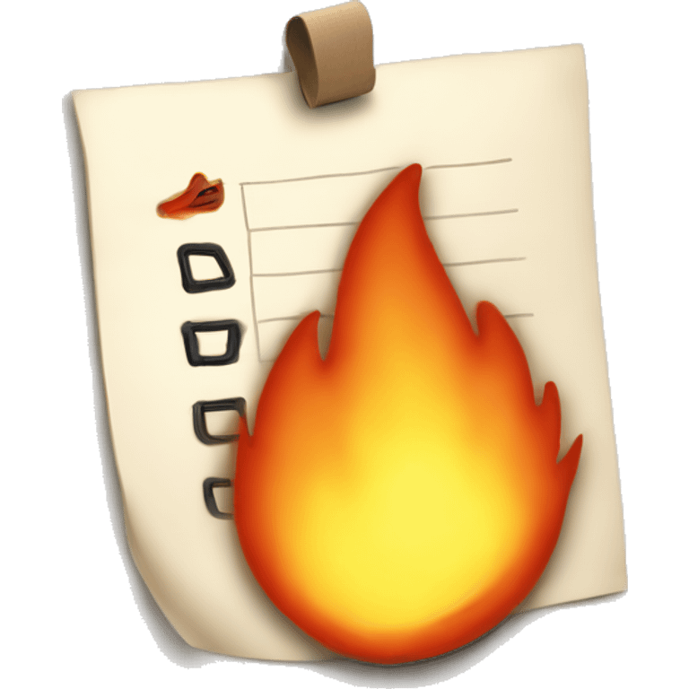 to do list on fire  emoji