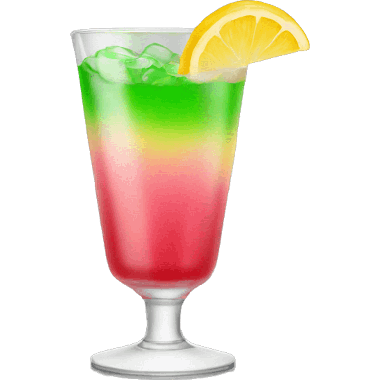 Red drink green red yellow pink emoji