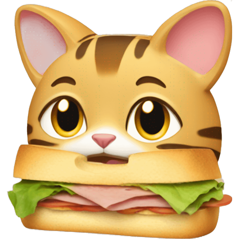 Safari cat with French sandwich  emoji