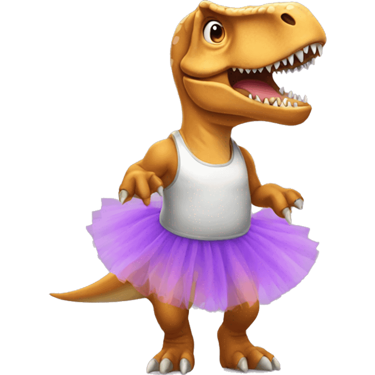 T-Rex wearing a tutu  emoji