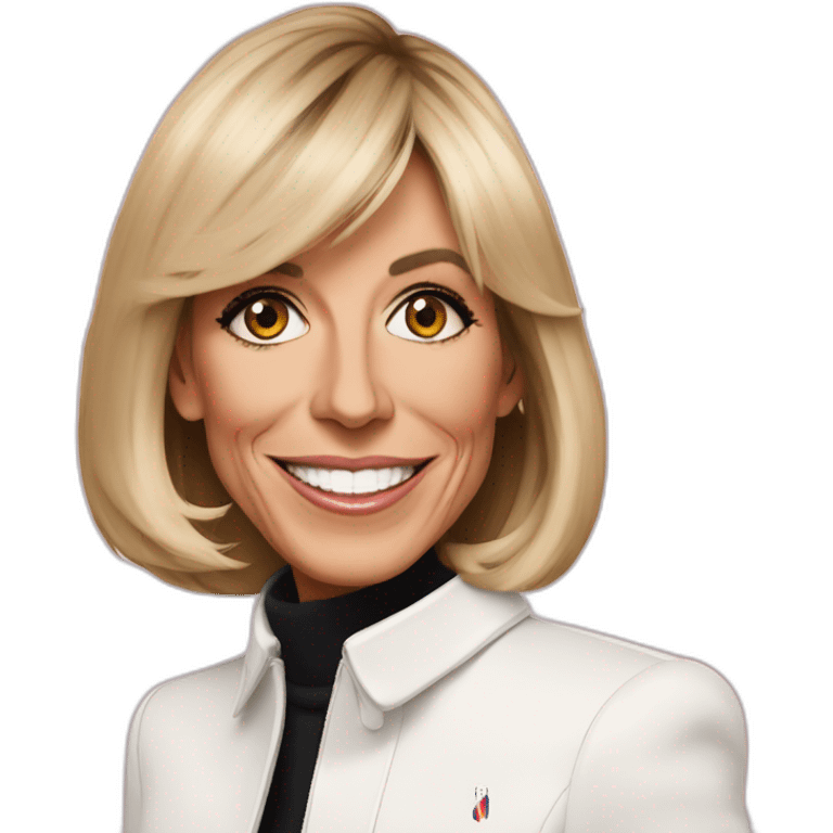 Brigitte macron qui fait du skate emoji