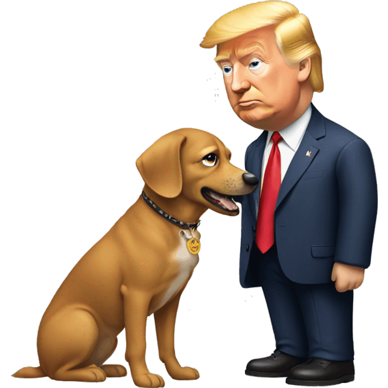 Trump with dog emoji