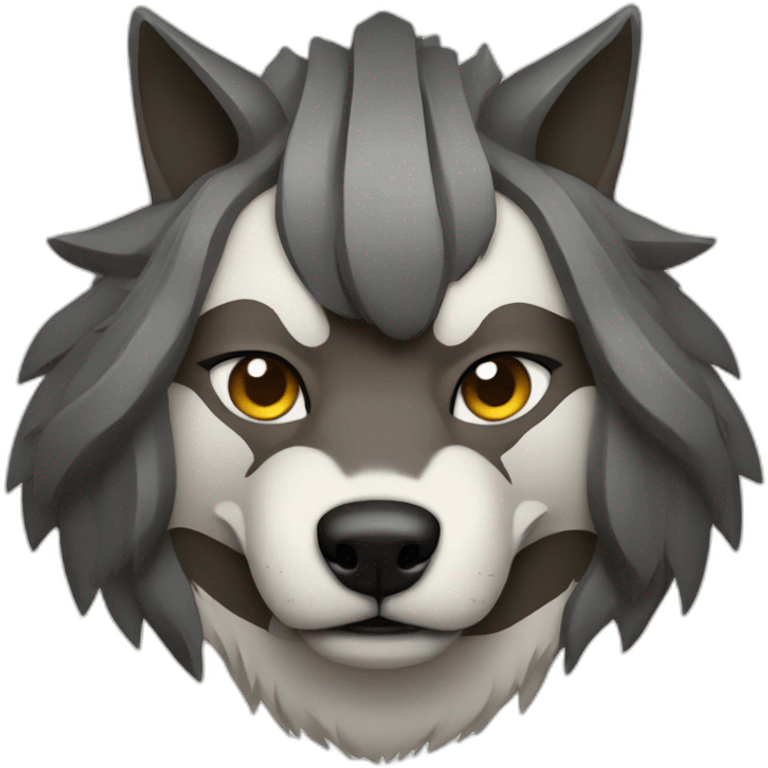 Samurai wolf emoji