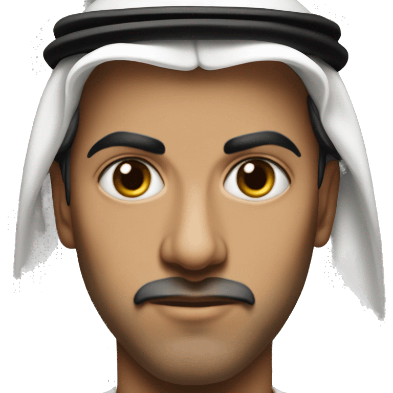 photorealistic Faisal of Saudi Arabia serious emoji