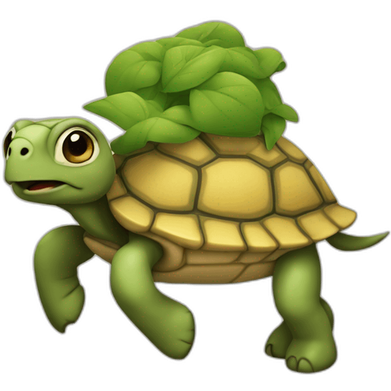 Tortue sur cheval emoji