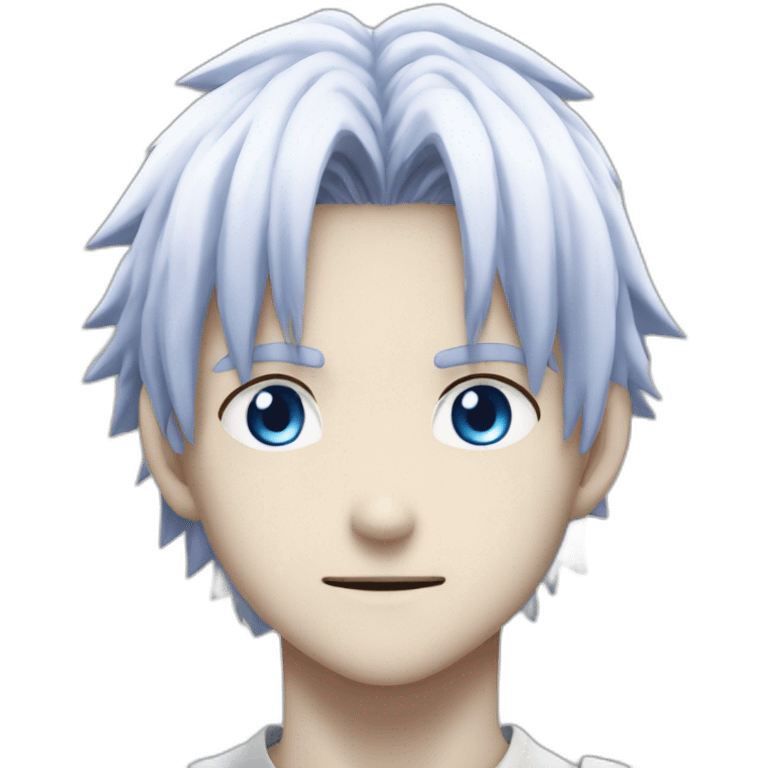 Killua hunter x hunter with blue eyes emoji