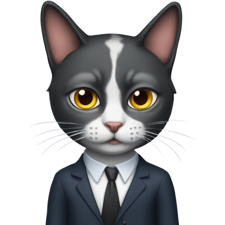 Psychologist cat with dark fantasies  emoji