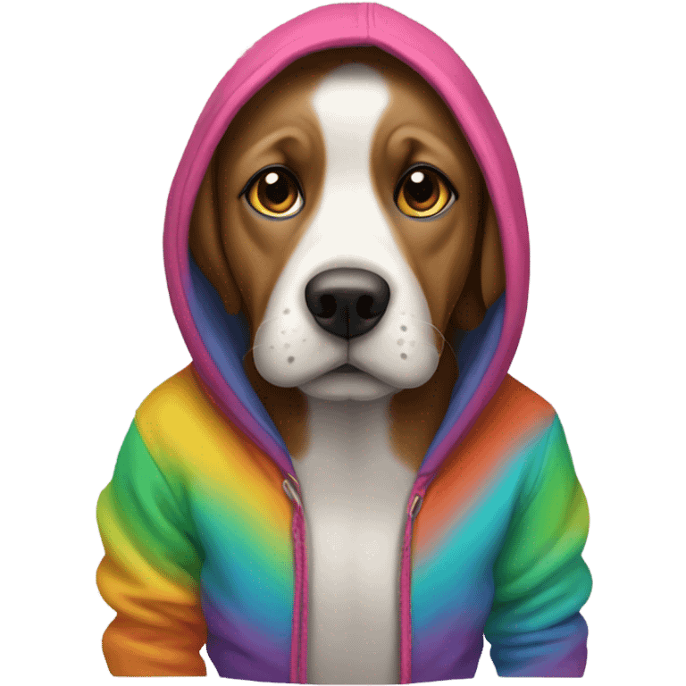 Dog wearing hoodie  emoji