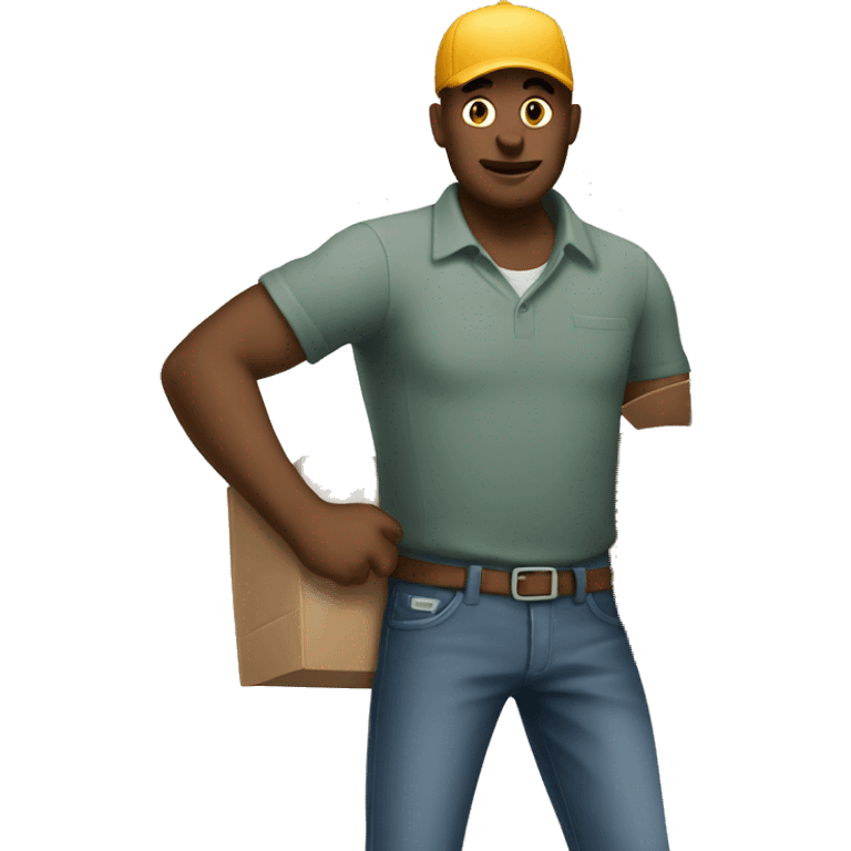 courier with wage is late emoji