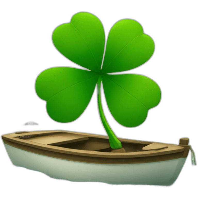 Clover on a boat emoji